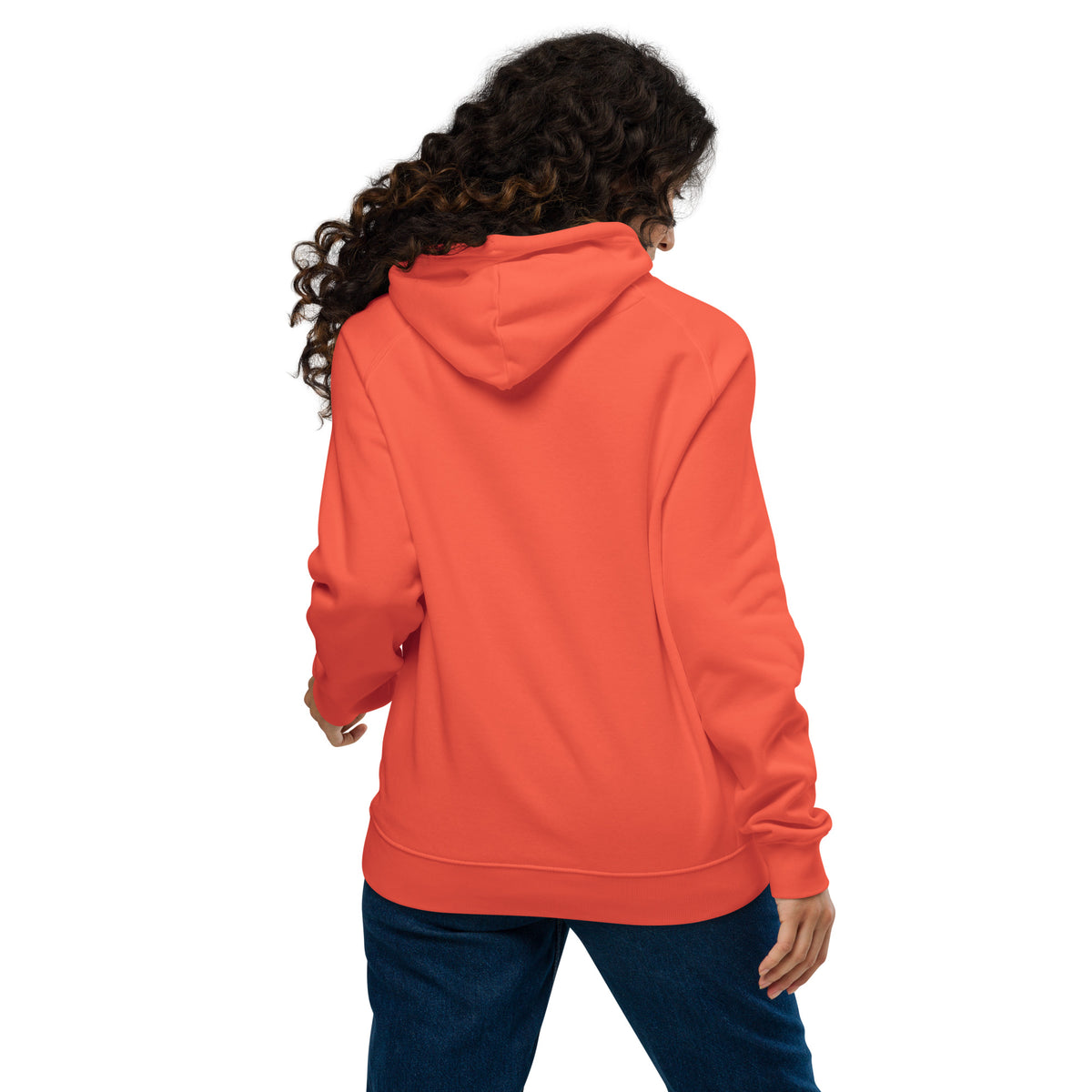 Sweat à capuche écologique Raglan unisexe orange