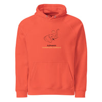 Sweat à capuche écologique Raglan unisexe orange