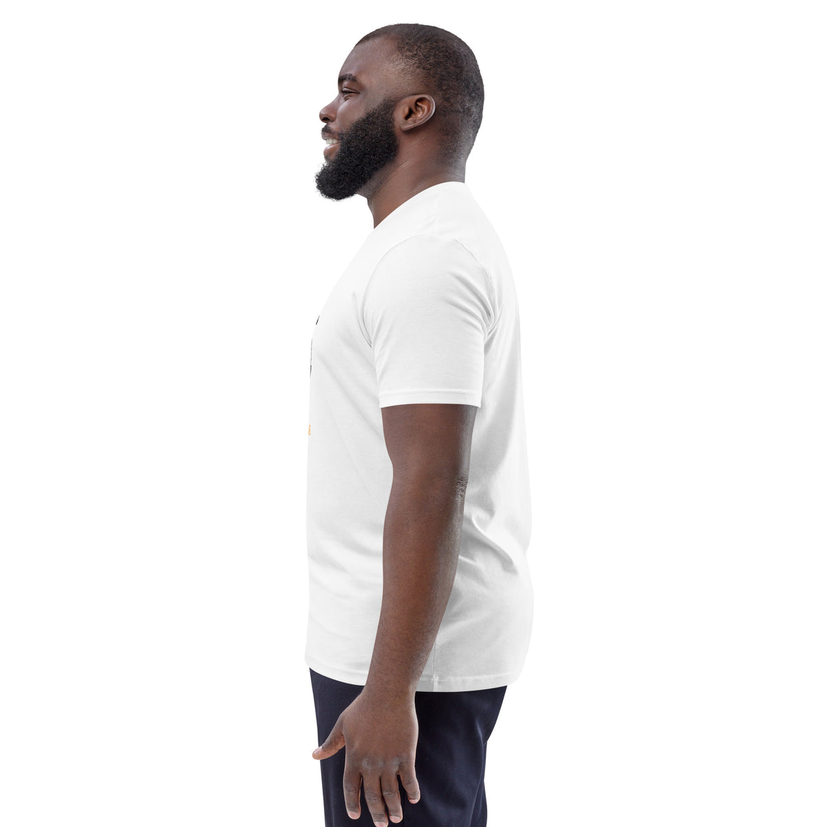 T-shirt unisexe blanc logo noir