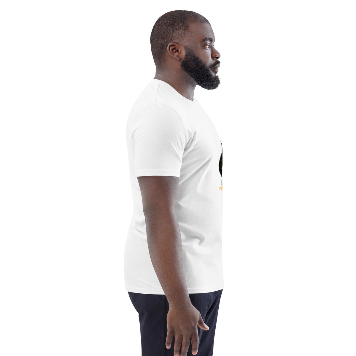 T-shirt unisexe blanc logo noir