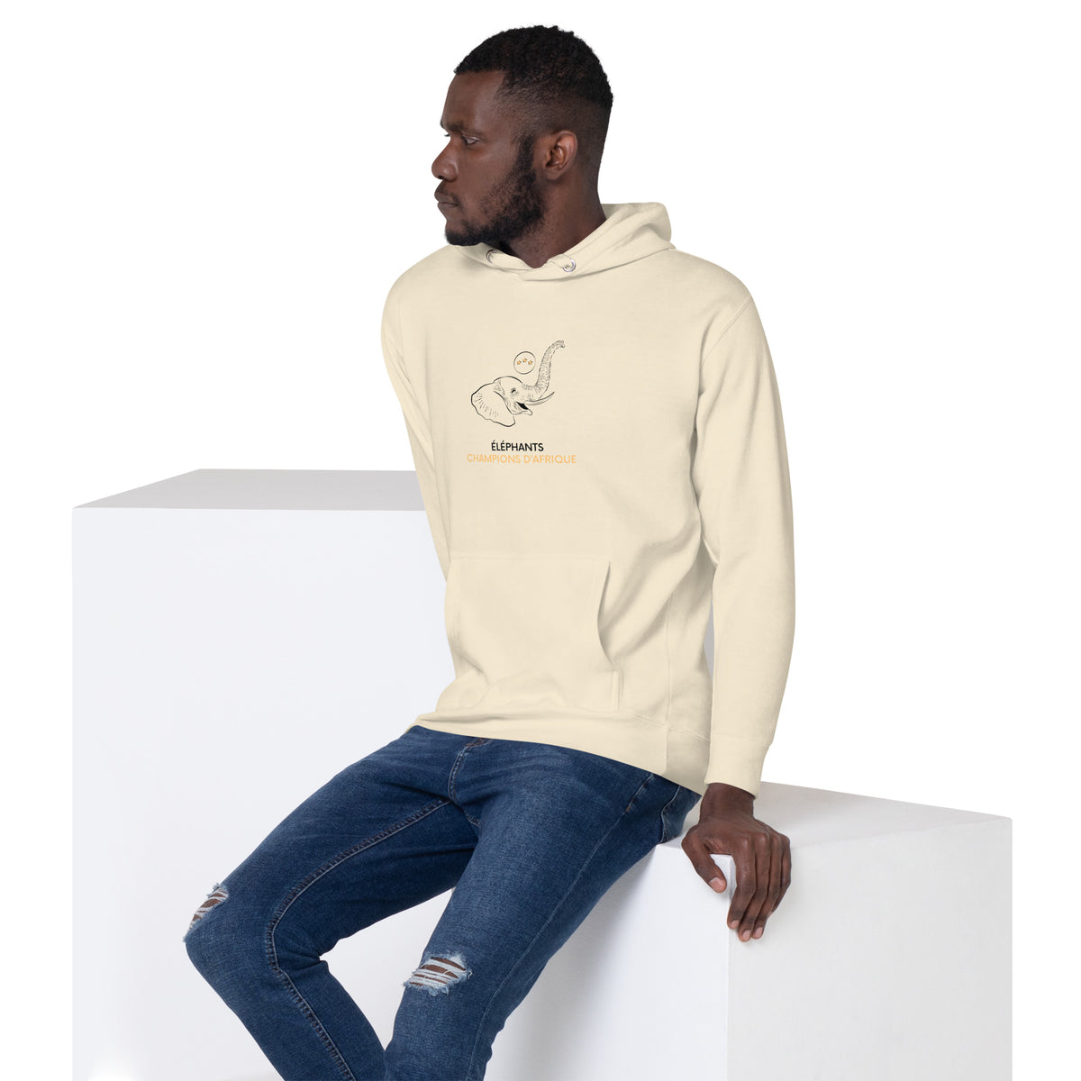 Sweat à Capuche Unisexe beige