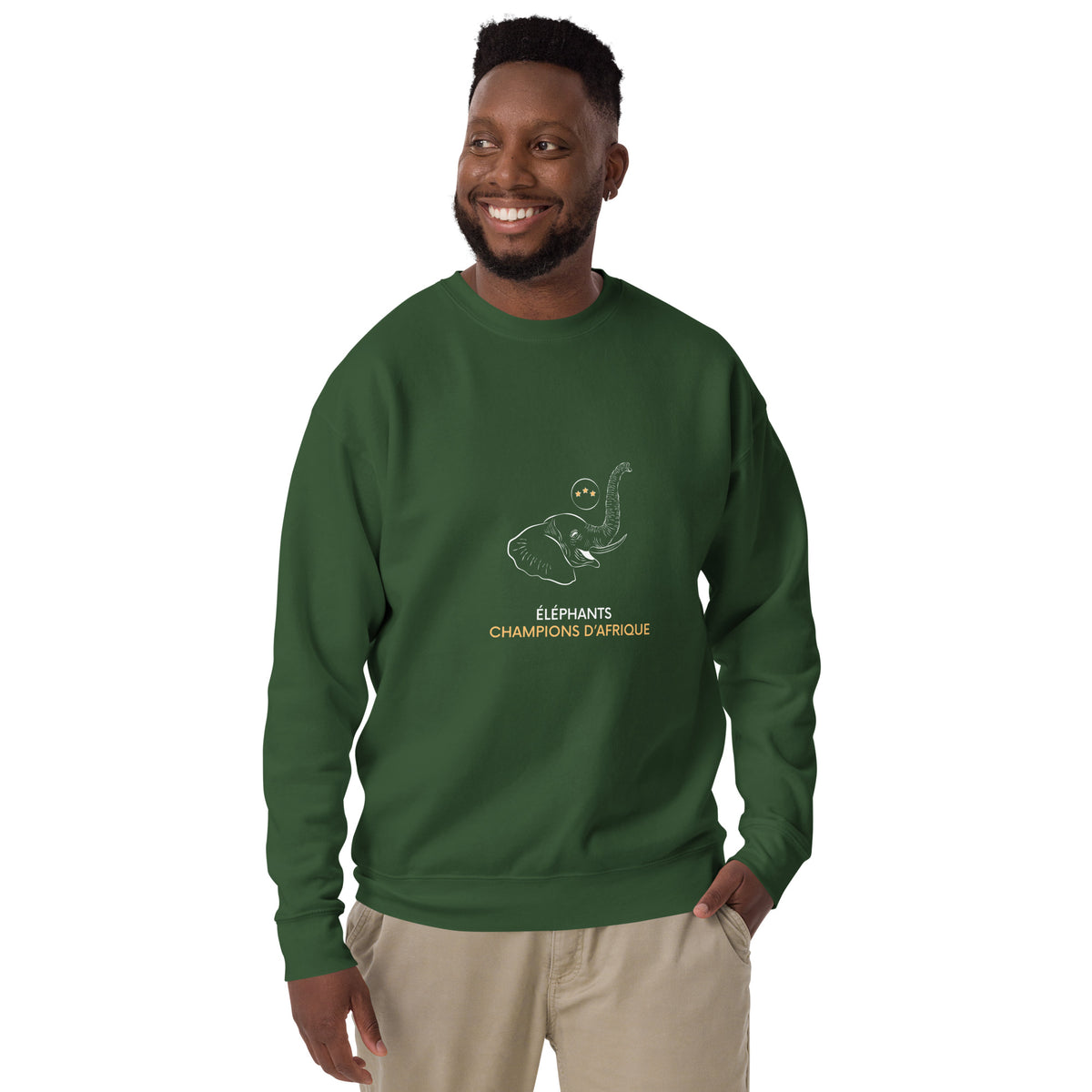 Sweatshirt premium vert