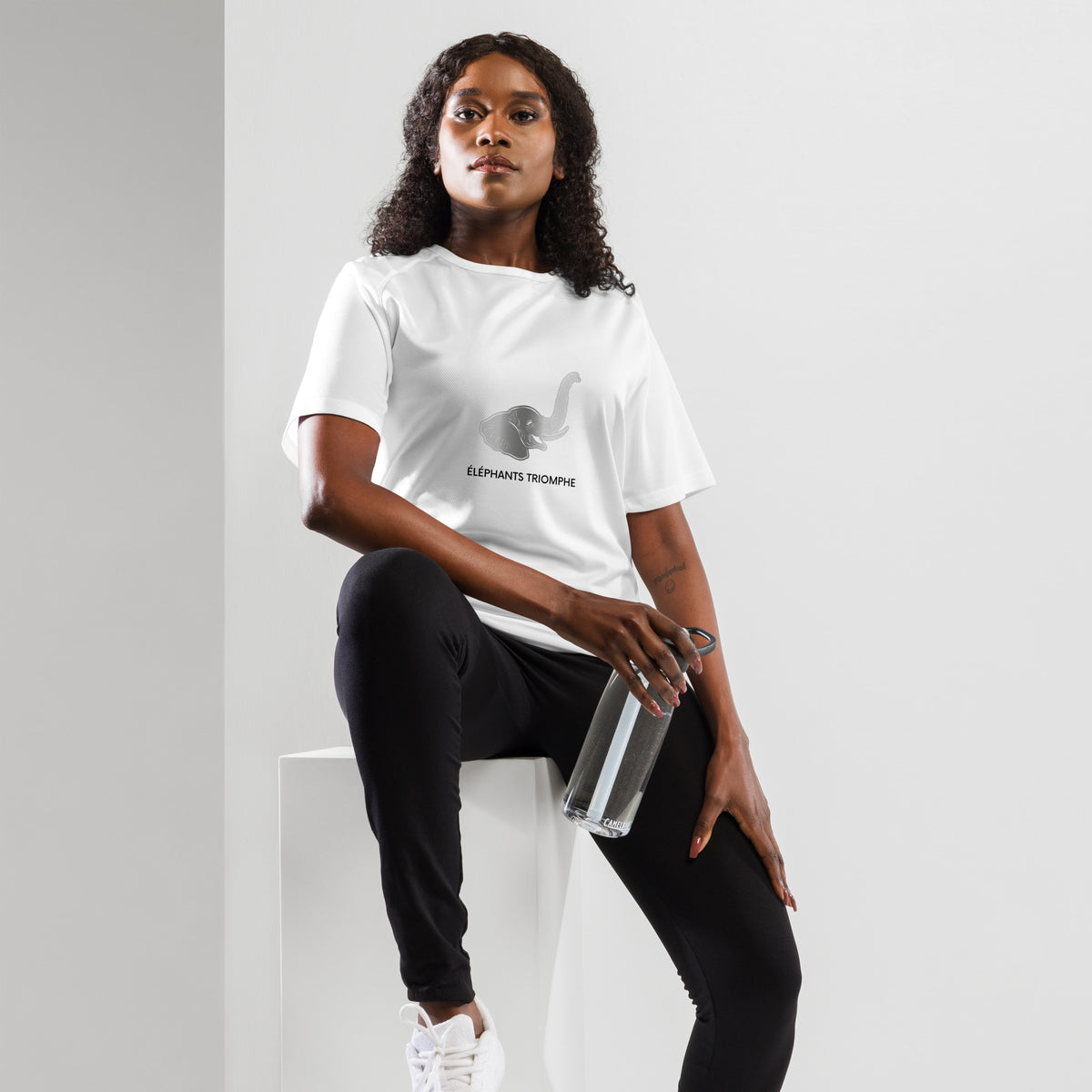Maillot blanc unisexe Éléphants Triomphe