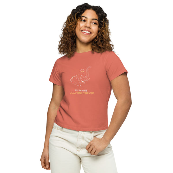 T-shirt taille haute corail